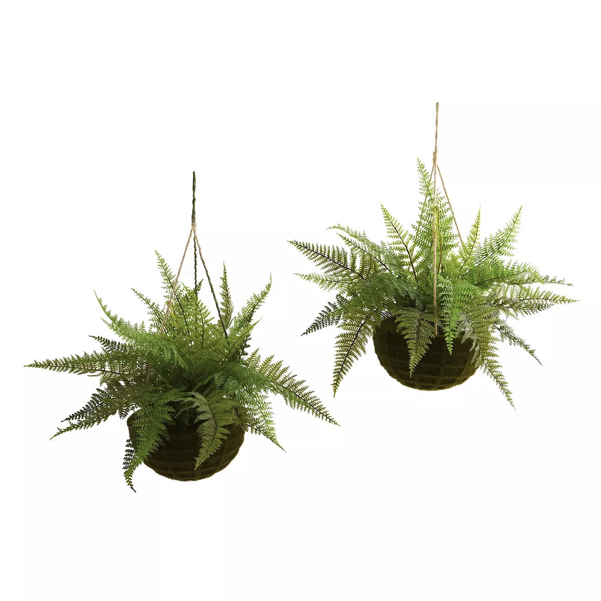 nearly natural 2-pc. Fern Hanging Plant Basket Set - Indoor & Outdoor | Kohl's