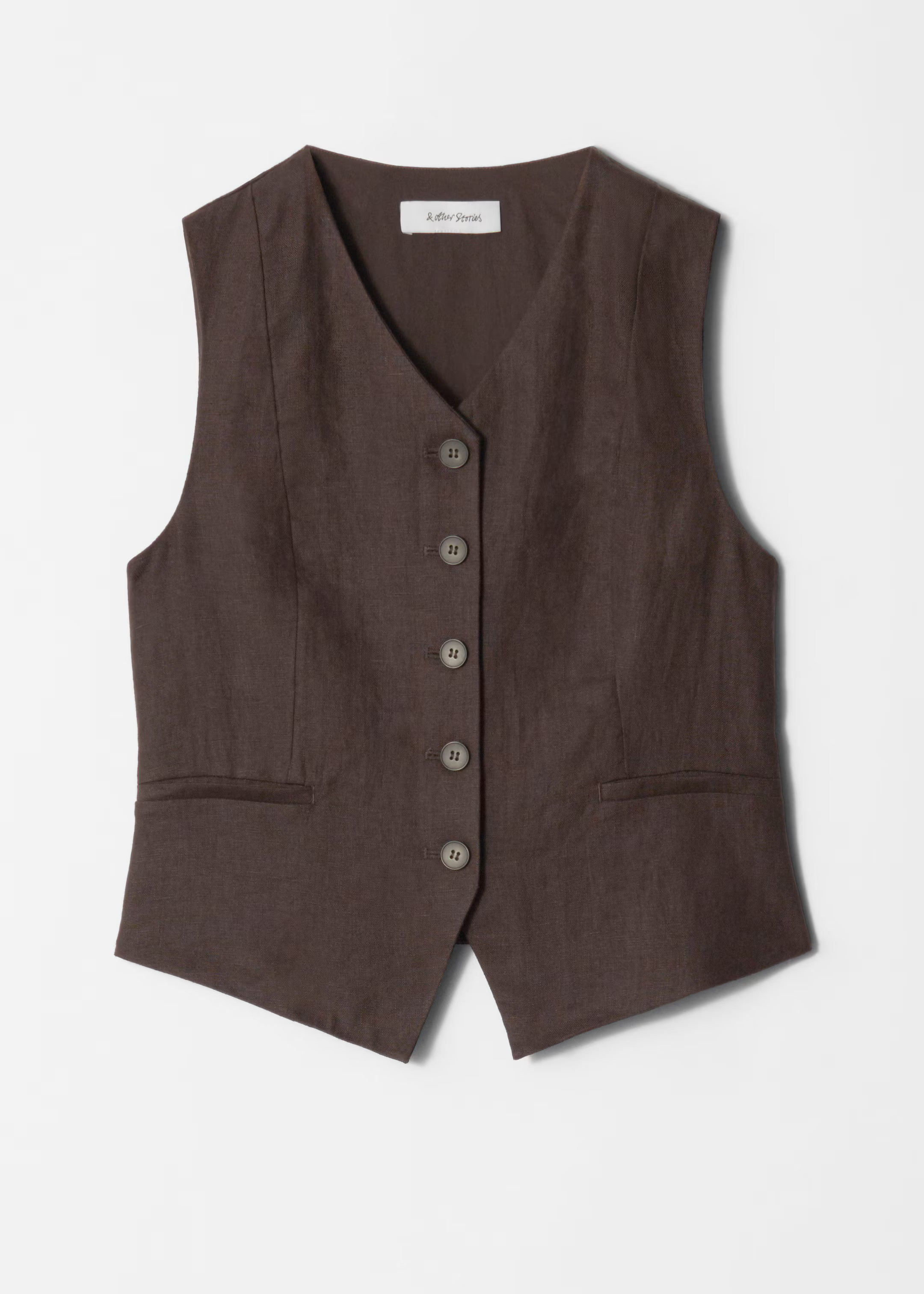 Buttoned vest crafted from breezy linen. | & Other Stories - US