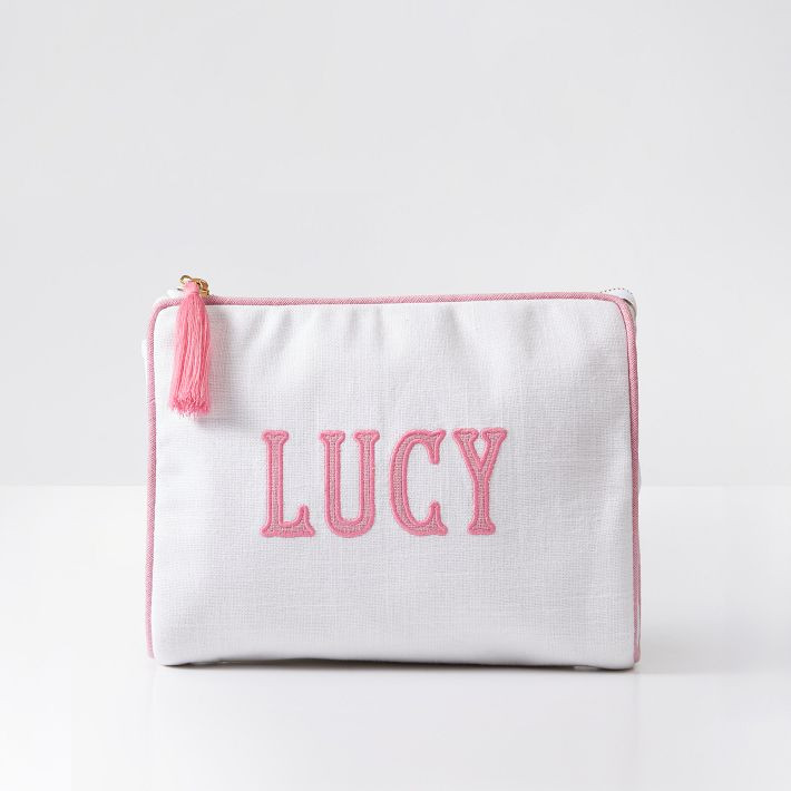 Bespoke Embroidered Cosmetics Pouch | Mark and Graham