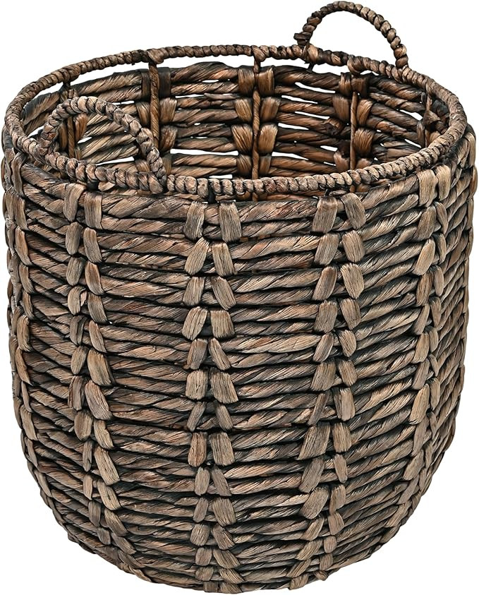 happimess BSK1003B Laurel 19.49" Bohemian Handwoven Abaca Hamper Basket with Handles, Brown for S... | Amazon (US)