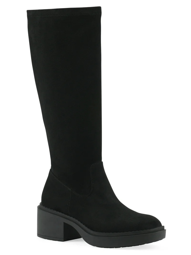 White Mountain Women's Tall Faux Suede Stretch Boot | Walmart (US)