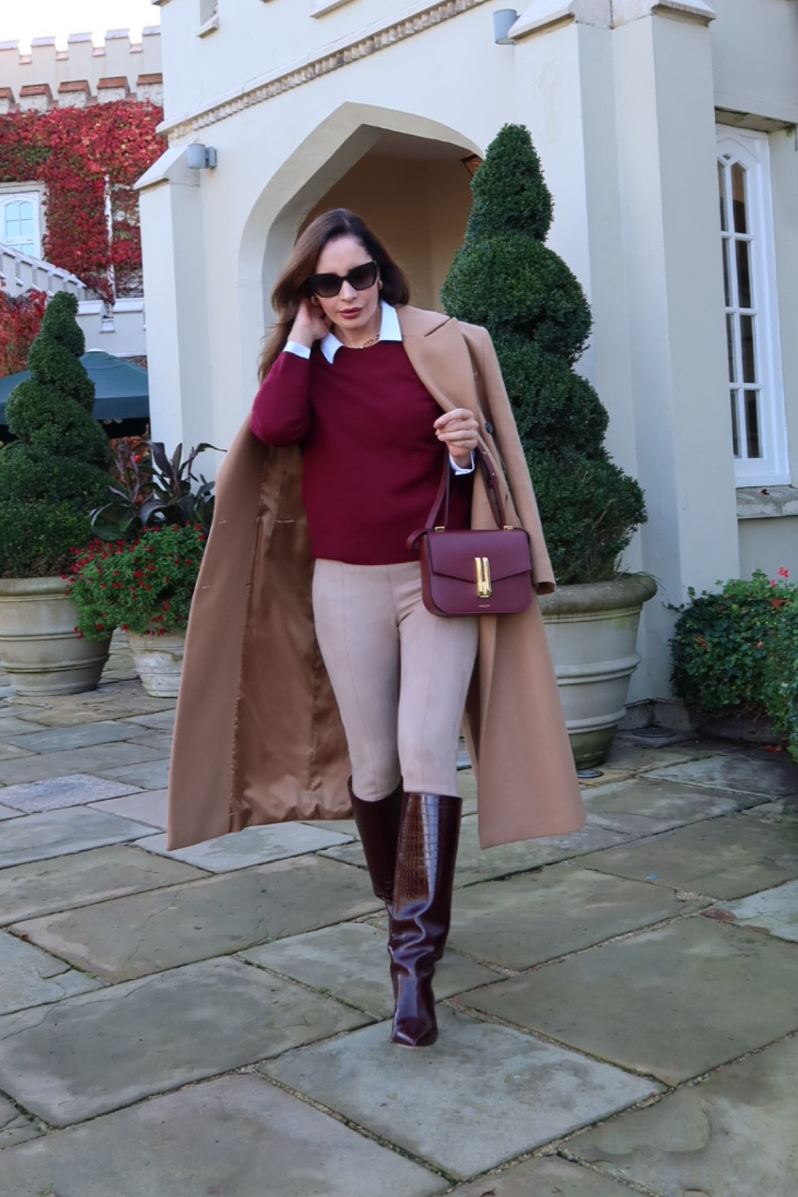 Today’s autumn outfit.
Wearing faux suede leggings, classic white shirt, burgundy cashmere jumper, knee high boots and classic beige winter coat #kneehighboots #autumnoutfits #cashmerejumper

#LTKSeasonal #LTKOver40 #LTKShoeCrush