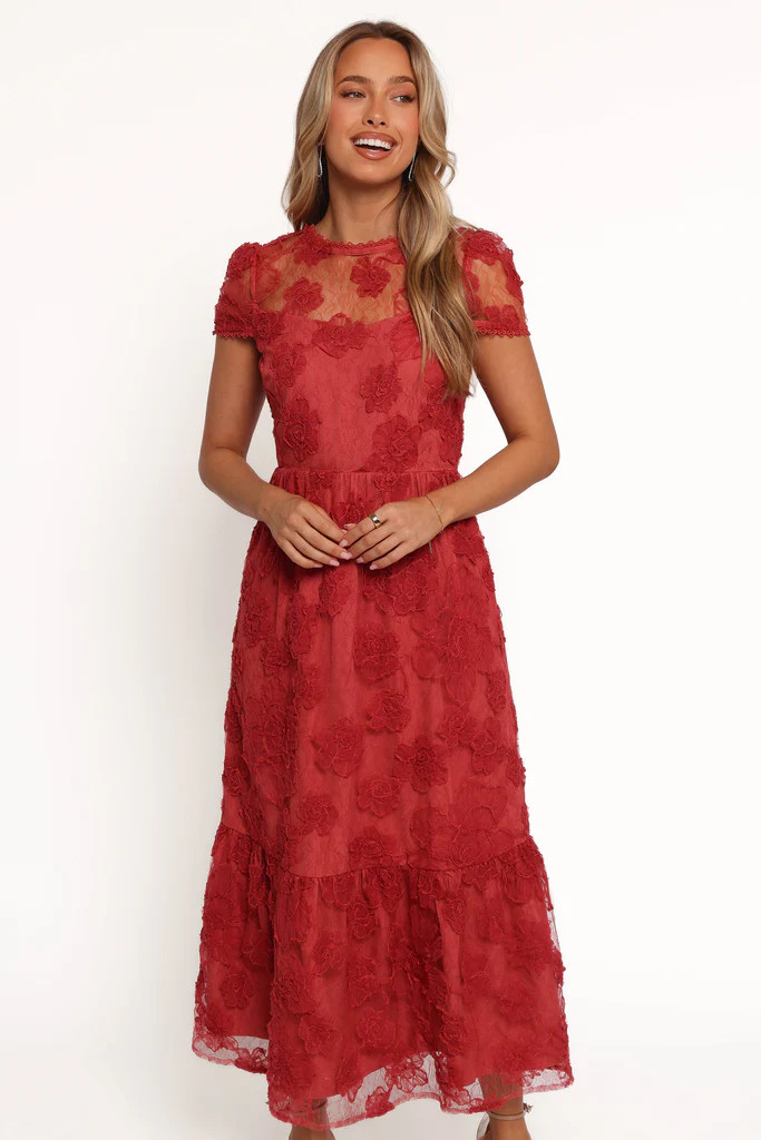 Abbey Midi Dress - Wine | Petal & Pup (US)