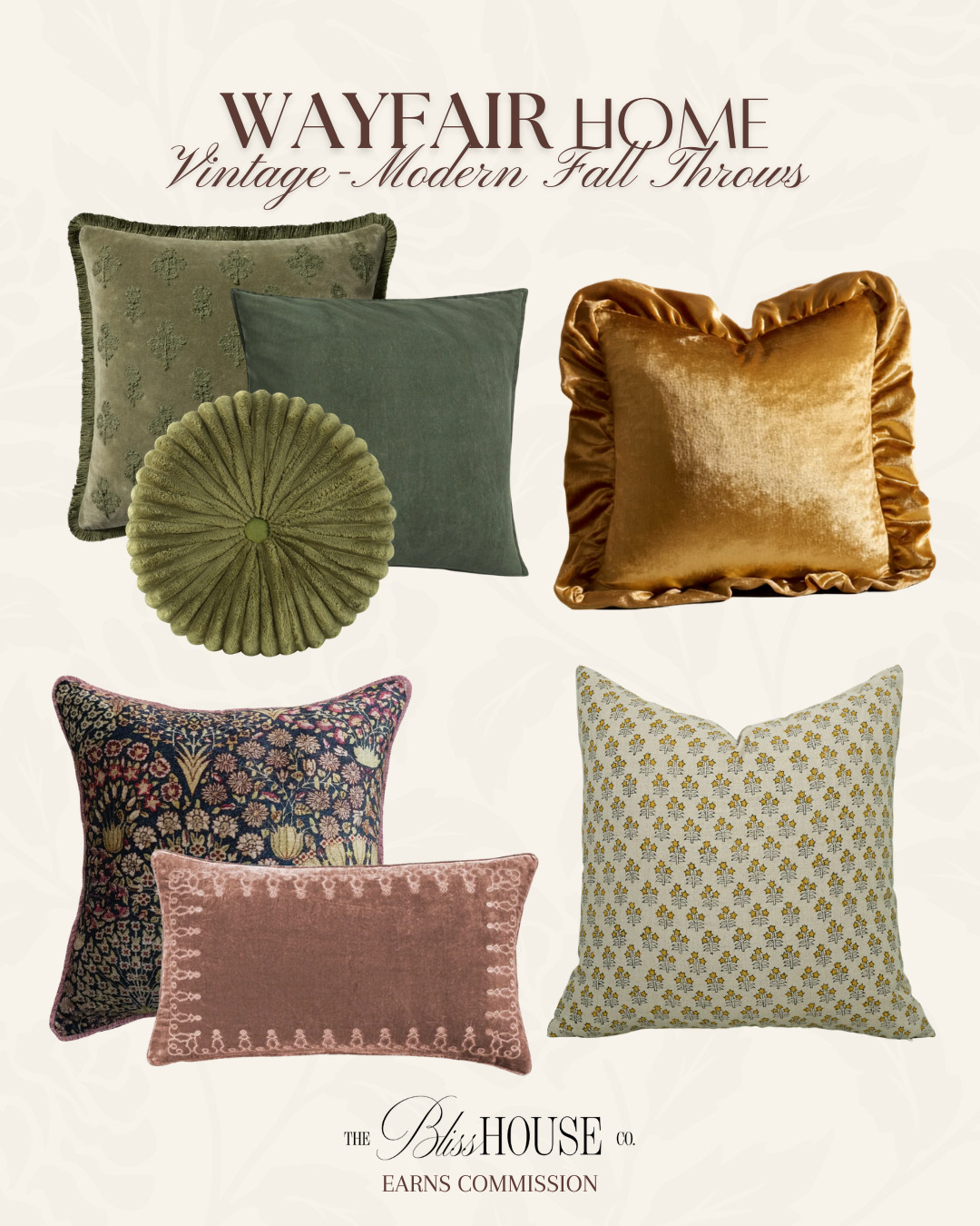 Vintage-Modern Fall Throw Pillows 

 #LTKSeasonal #LTKHome #LTKSaleAlert