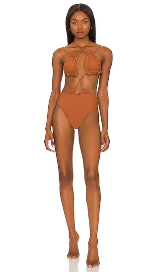 Daveena One Piece | Brown Swimsuit | one piece swimwear one piece swimsuits one piece bathing suit | Revolve Clothing (Global)