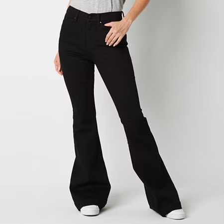 a.n.a Womens Tall High Rise Flare Leg Jean, 10 Tall, Black | JCPenney