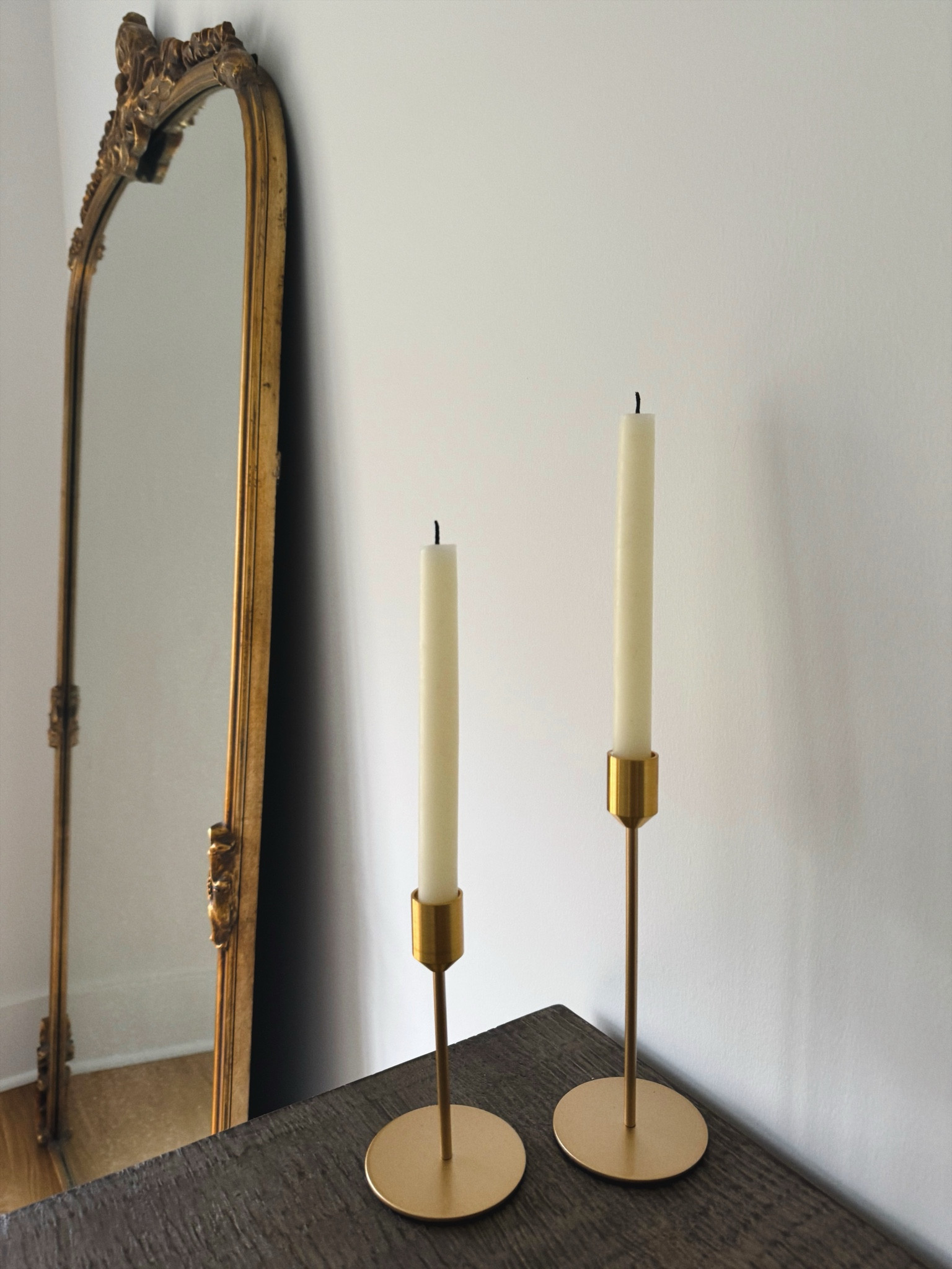 Gold candlestick holders with beeswax candles = perfect nighttime mood 

#LTKhome