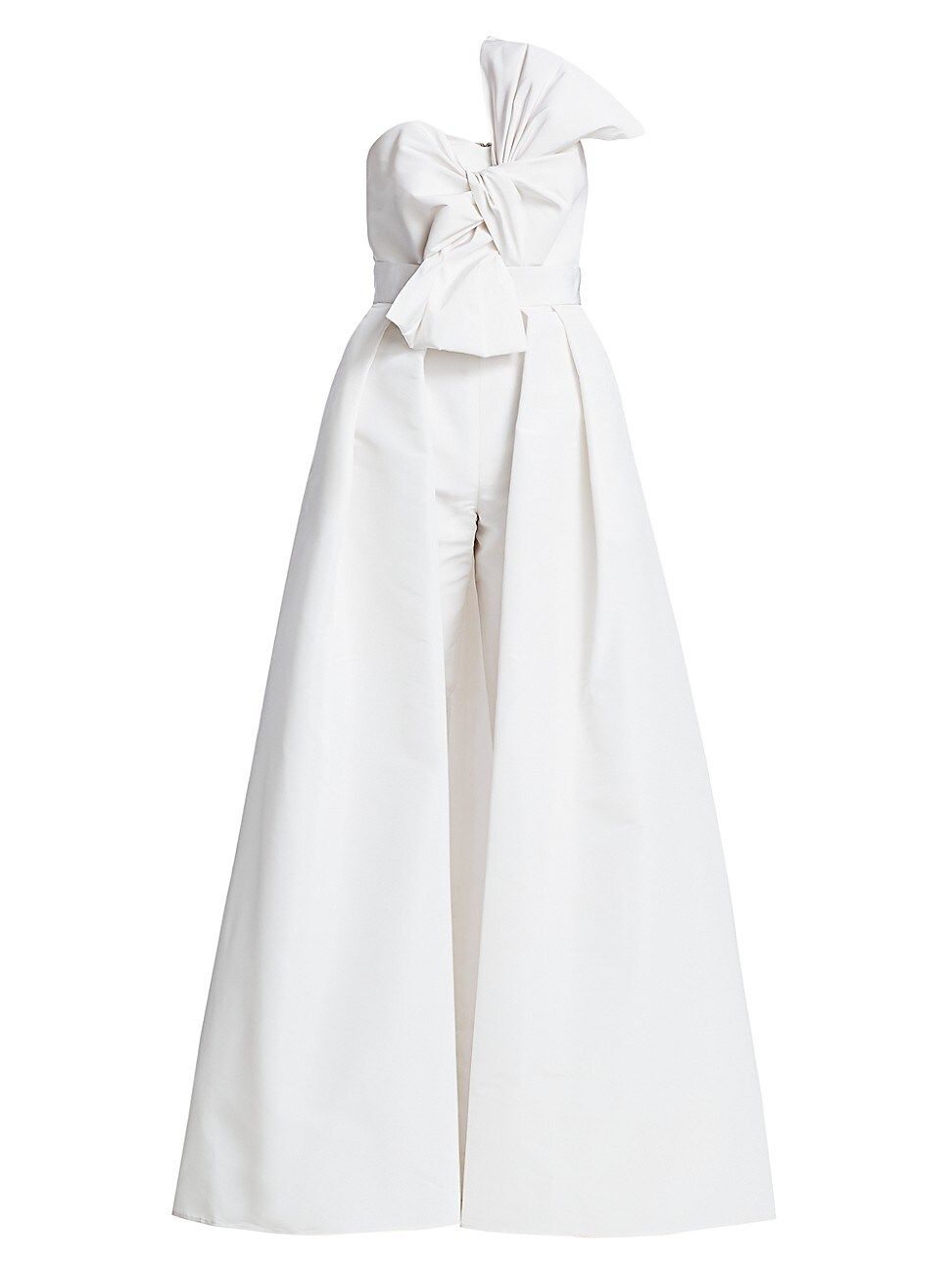 Alexia Maria Women's Convertible Silk Faille Overskirt Jumpsuit - White - Size 12 | Saks Fifth Avenue