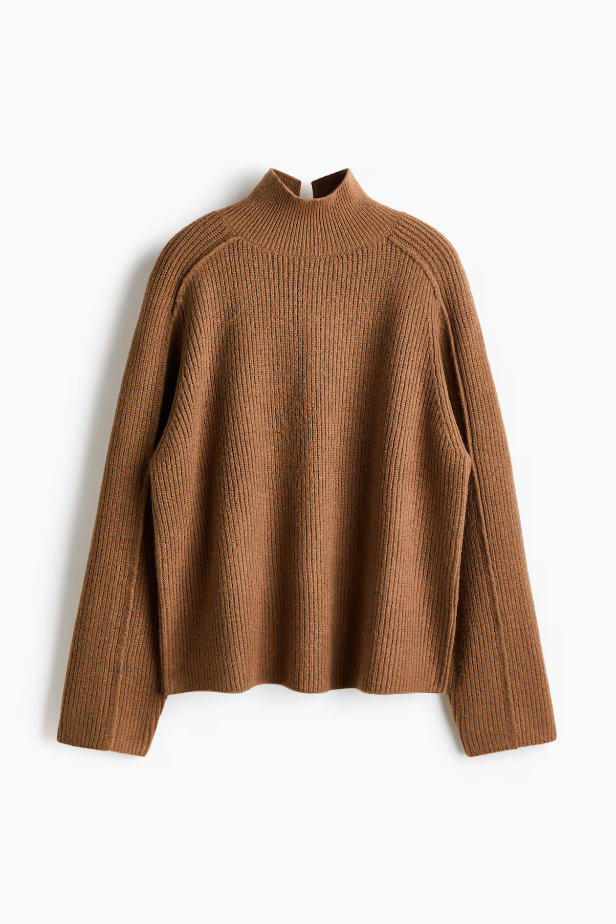 Rib-Knit Mock Turtleneck Sweater | H&M (US + CA)