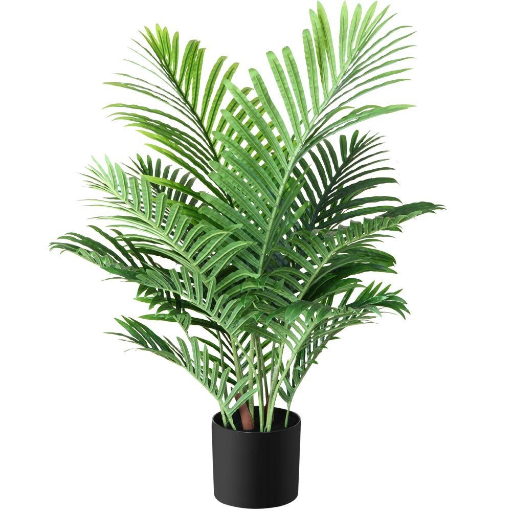 Fopamtri Fake Majesty Palm Plant 3 Feet Artificial Majestic Palm Faux Ravenea Rivularis in Pot fo... | Amazon (US)