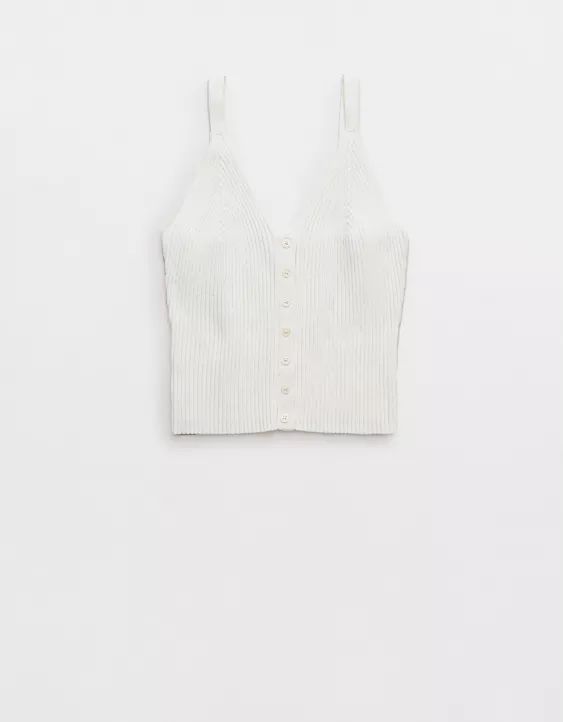 Aerie Button Front Sweater Tank Top | Aerie