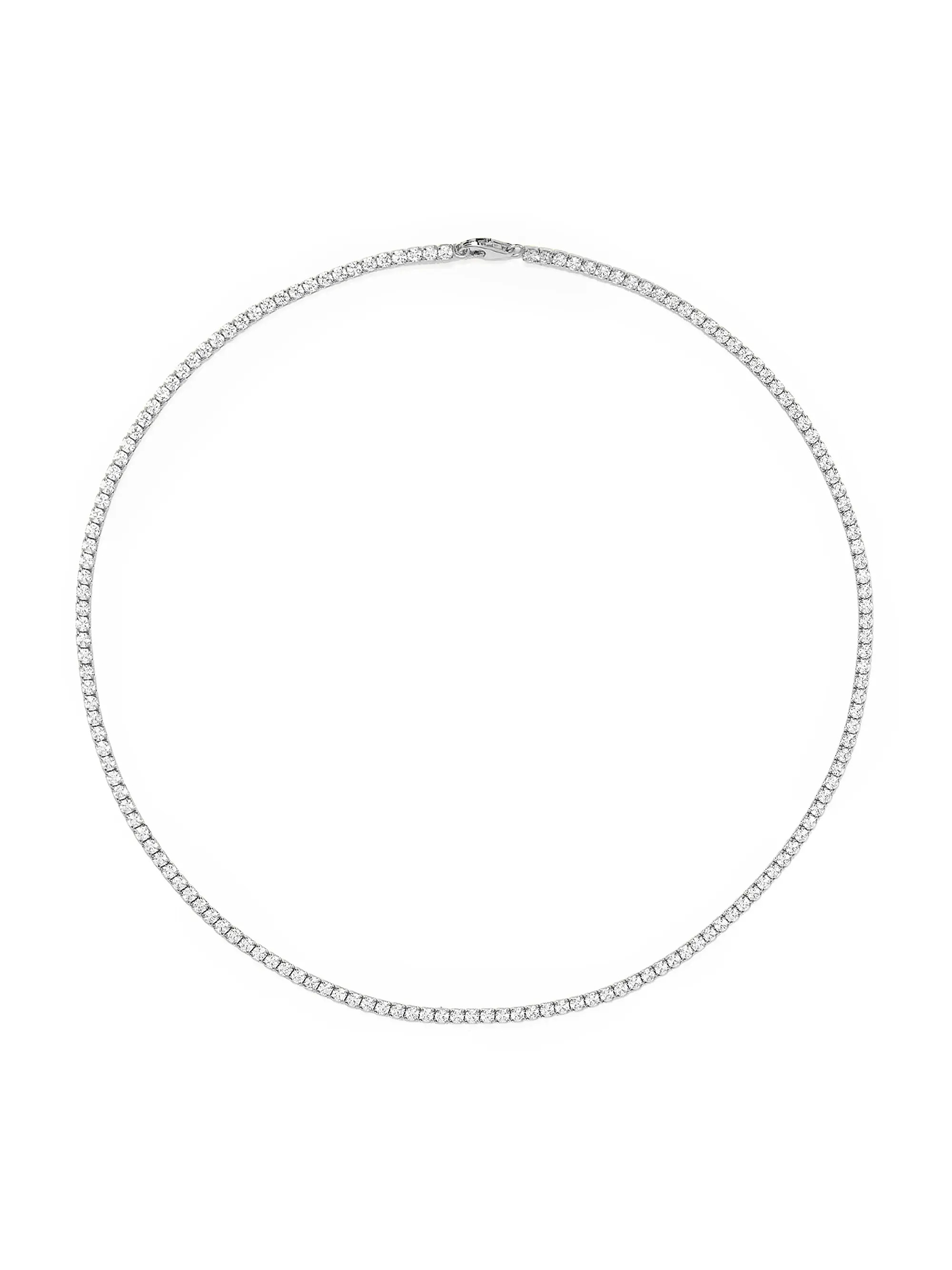 Shashi Essential Sterling Silver &amp; Cubic Zirconia Tennis Necklace | Saks Fifth Avenue | Saks Fifth Avenue