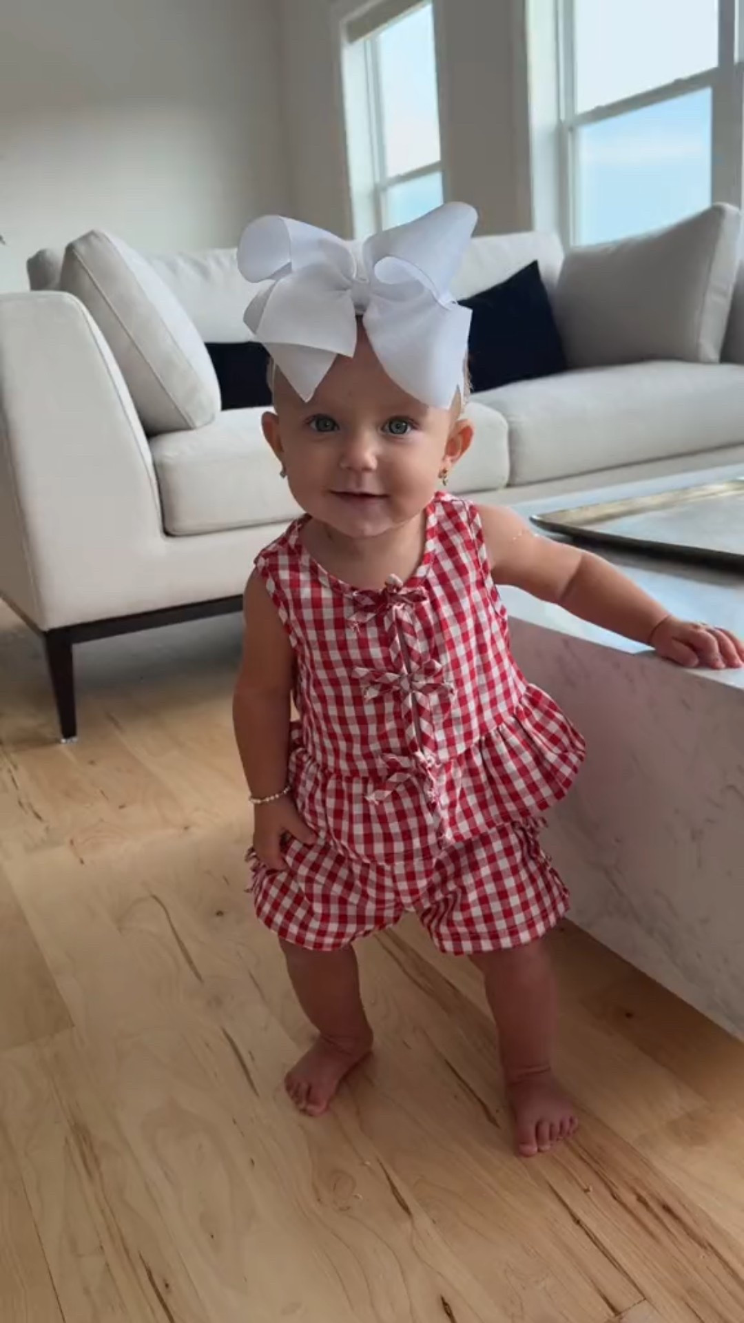 She’s back with another mini trendsetter moment 👶💕 This gingham set is everything 😍

#LTKBaby