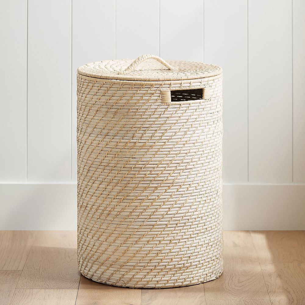 Quinn Storage Hamper, White Wash | Pottery Barn Teen