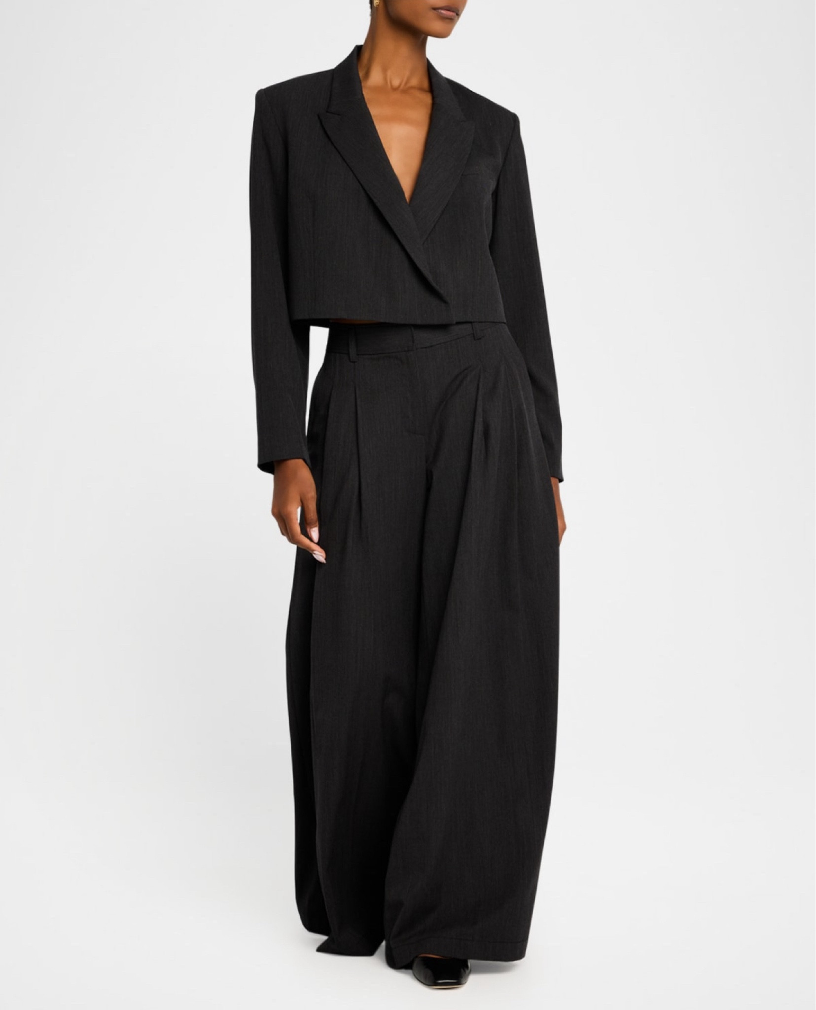 Power suit goals! 💼✨ This sleek TWP cropped wool blazer and wide-leg trousers from @NeimanMarcus are the definition of effortless sophistication. Shop this boss look through the link in my bio! #LTKworkwear #PowerSuit #ChicStyle