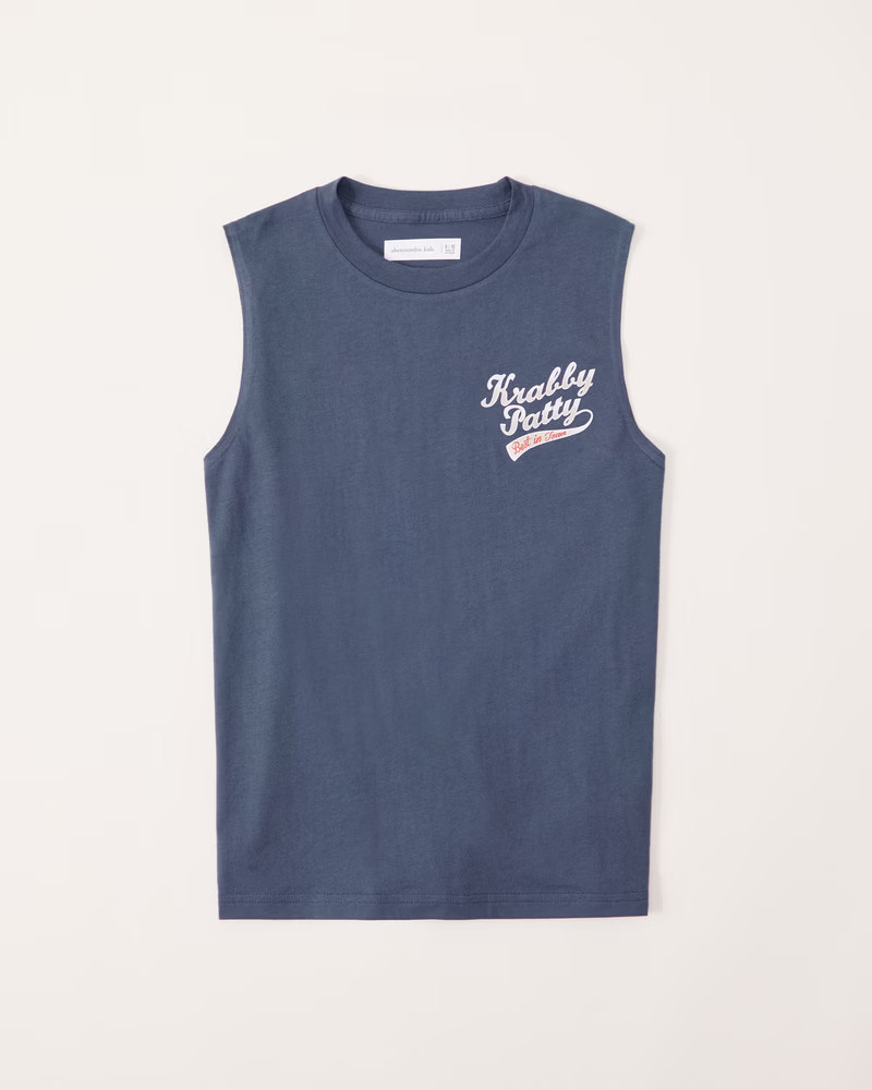 sleeveless spongebob squarepants graphic tee | Abercrombie & Fitch (US)