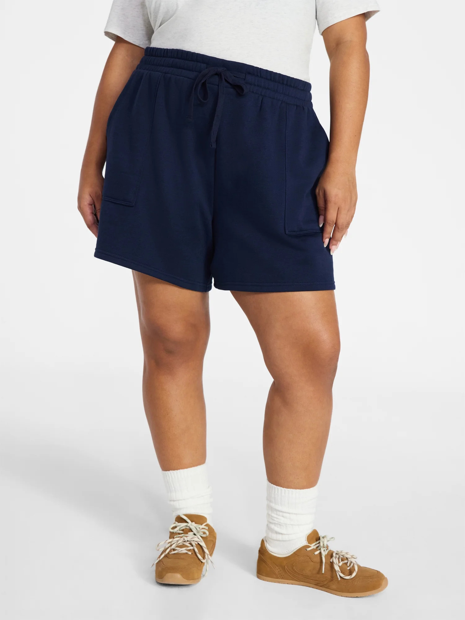 Terra & Sky Women's Plus Size Fleece Shorts, Sizes 0X-5X | Walmart (US)