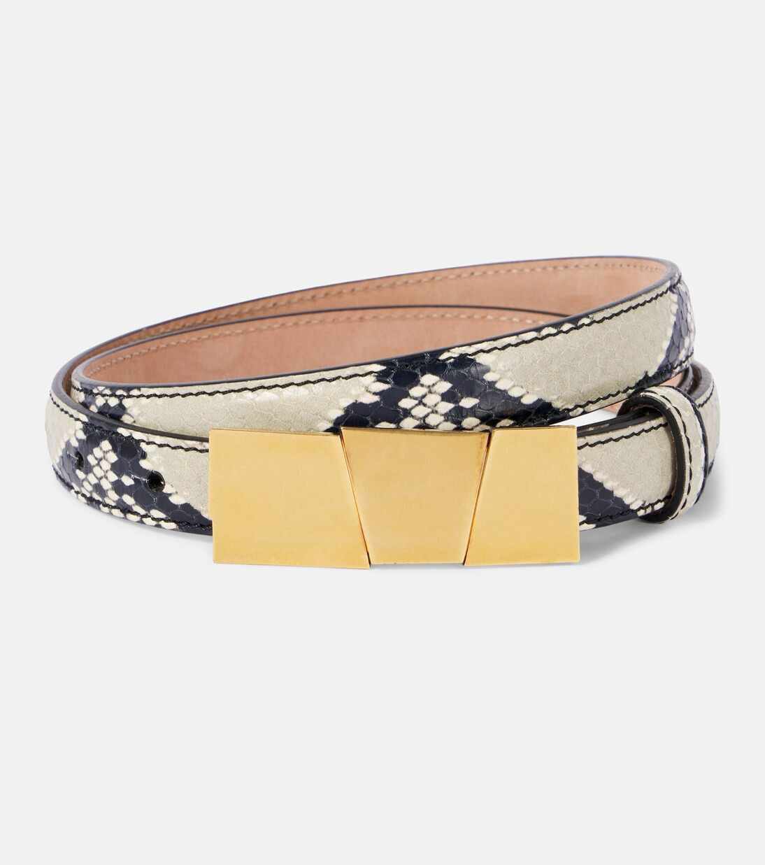 Axel Small snake-effect leather belt | Mytheresa (US/CA)