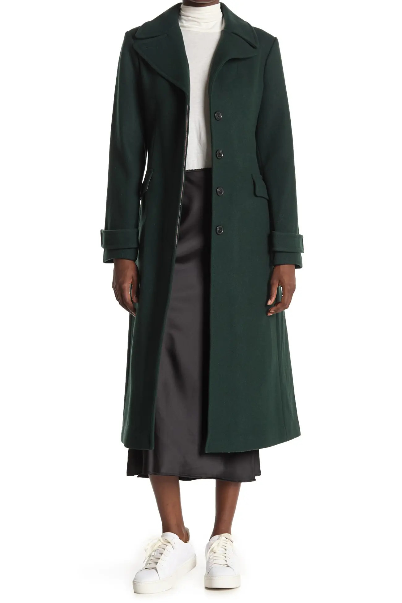 twill wool blend belted coat | Nordstrom Rack