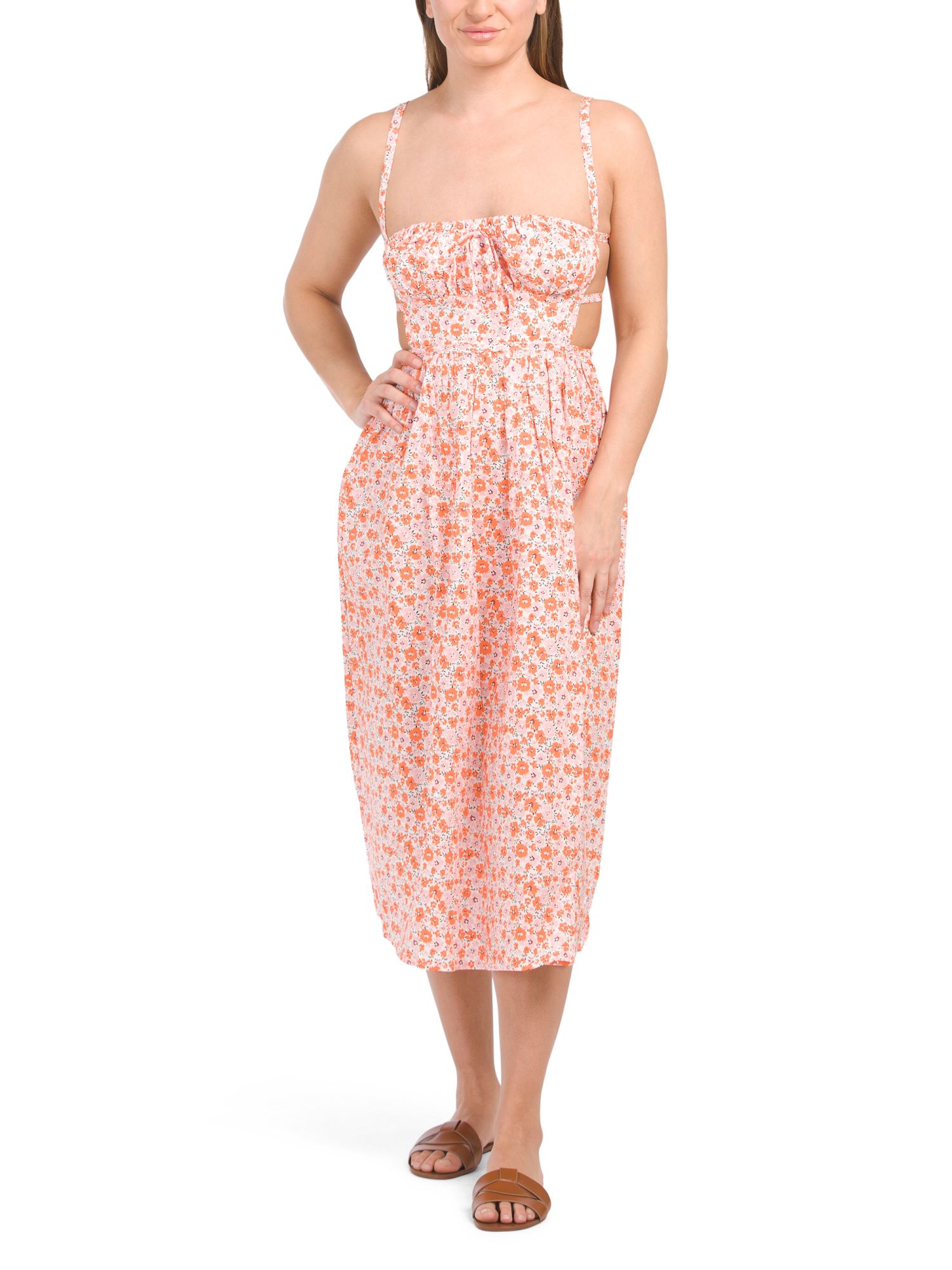 Sleeveless Floral Midi Dress | Casual Dresses  | Marshalls | Marshalls