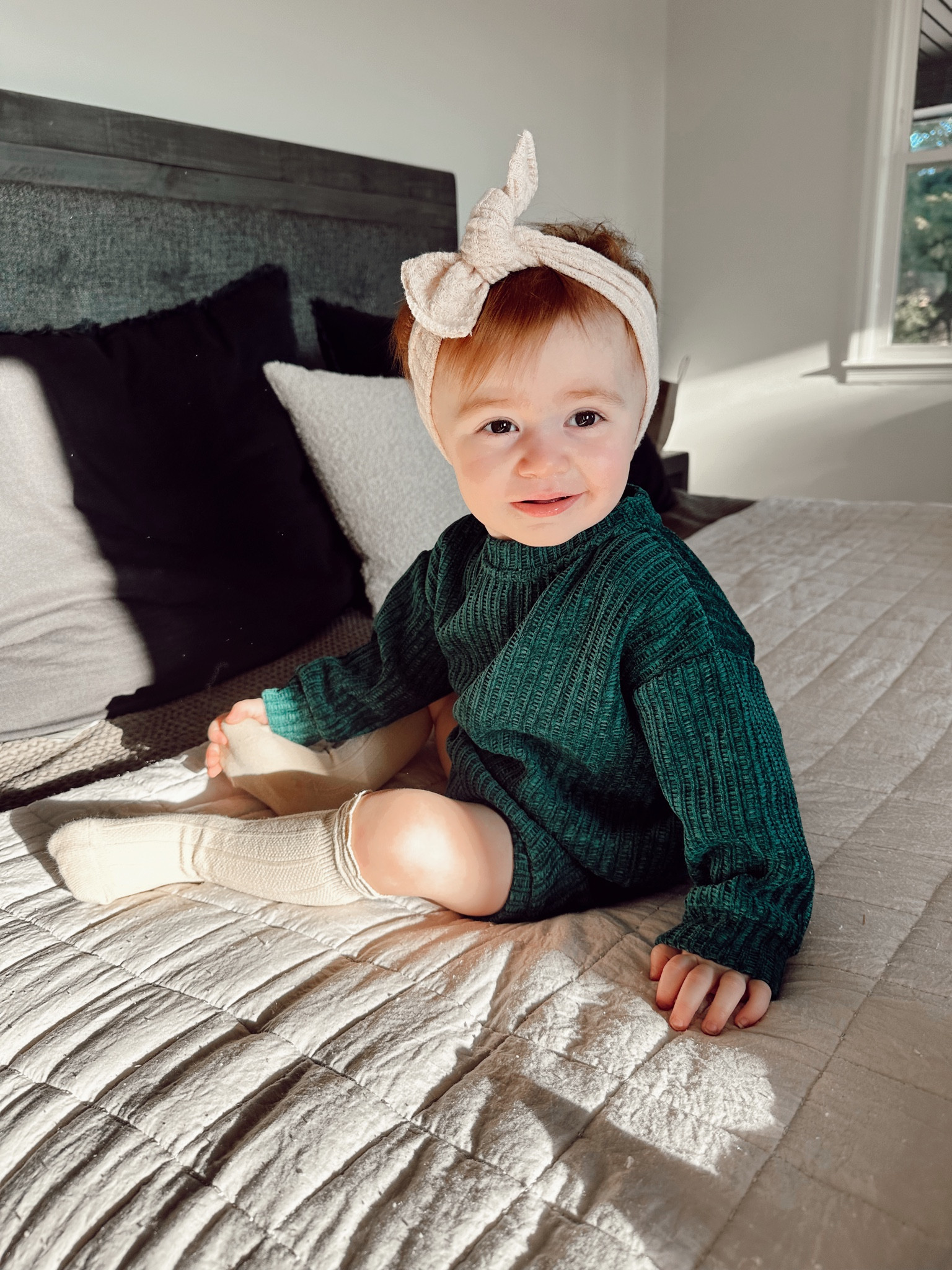 My mini me in the sweetest, comfy set that is perfect and festive for fall and the holidays. If you live in the south where we still have some warm days this is the perfect transition outfit. I am absolutely in love these bows that are thicker and fuzzy to keep her ears warm. They come in a multi pack with multiple colors. 

#LTKHoliday #LTKkids #LTKbaby
