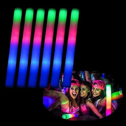 Amazon.com: Blu7ive 30 Pieces Led Foam Sticks - Flashing Glow Sticks Party Supplies Light Up Bato... | Amazon (US)