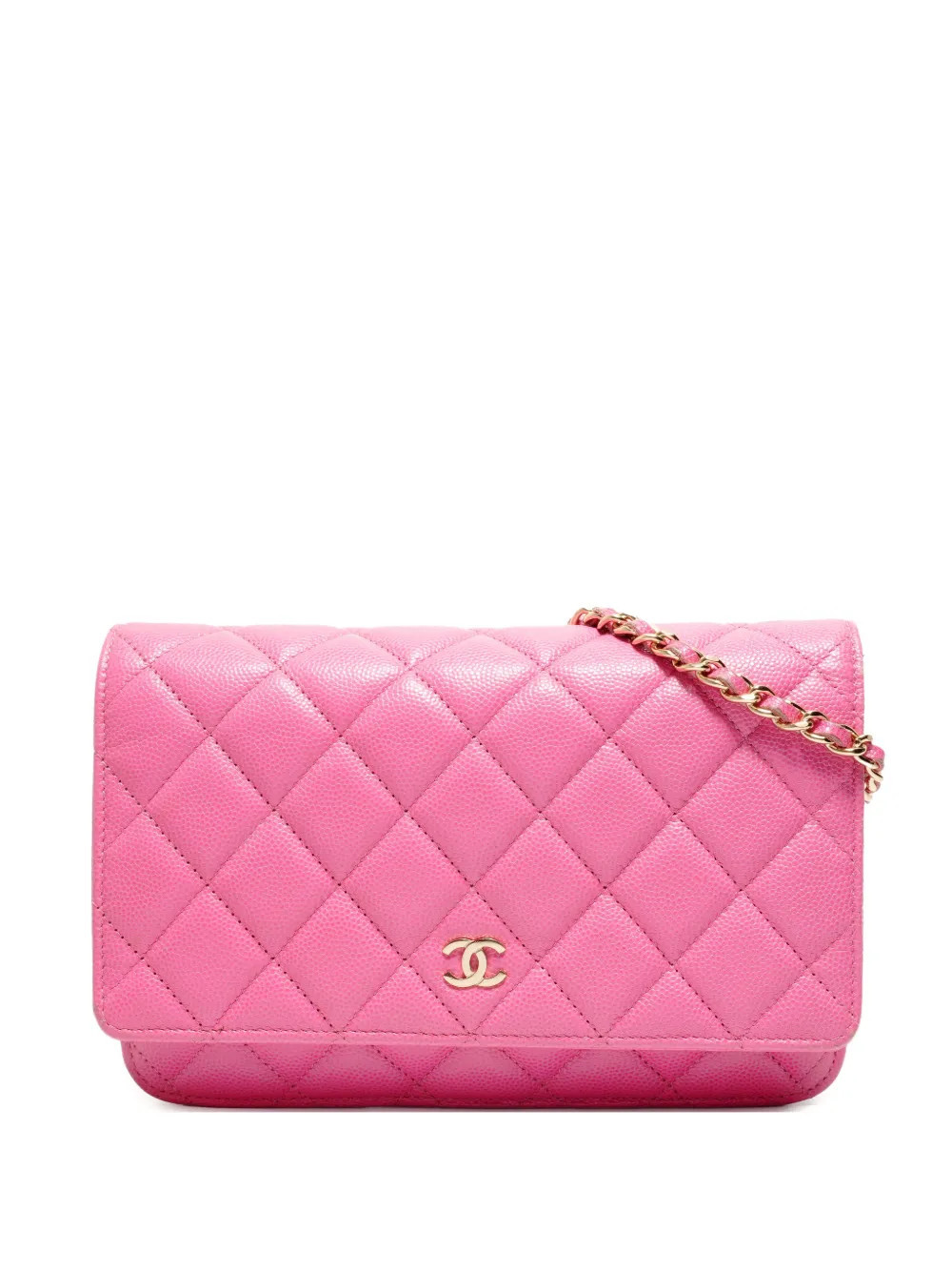 CHANEL Pre-Owned 2019 Wallet On Chain bag - Pink | Farfetch Global