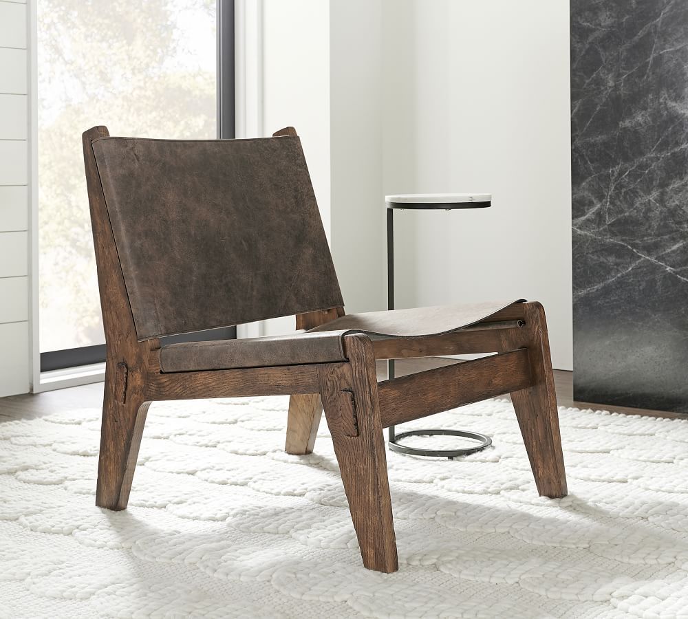Del Ray Leather Armchair | Pottery Barn (US)
