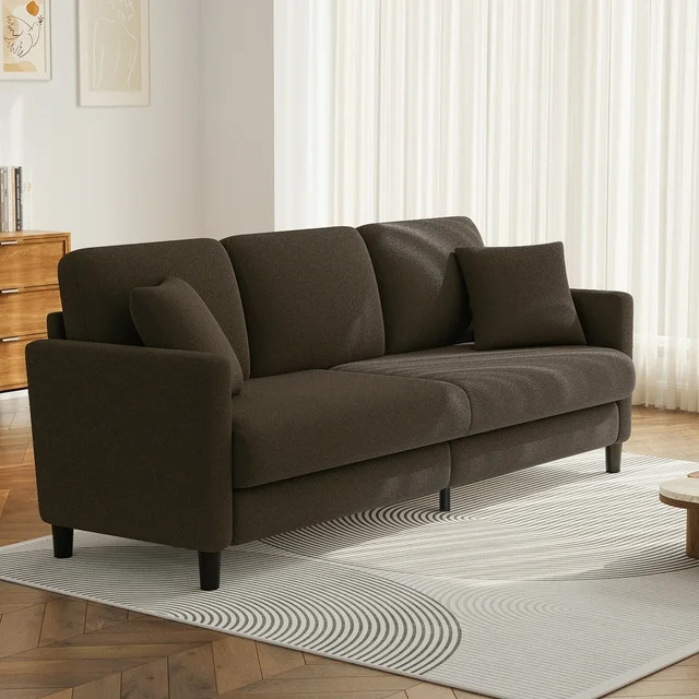 83" Sofa Couch for Living Room,Comfy Teddy Fleece Loveseat Sofa,Extra Deep Seat Couches ,Neche To... | Walmart (US)