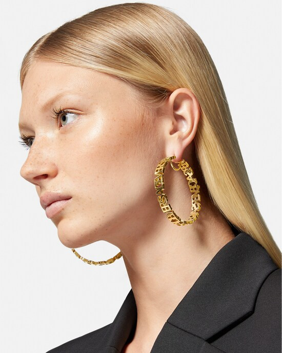 Logo Hoop Earrings | Versace (US)