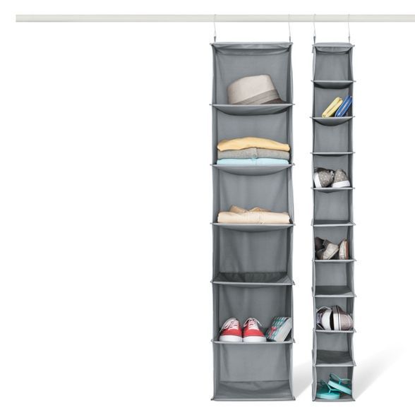 6 Shelf Hanging Closet Organizer Gray - Room Essentials™ | Target