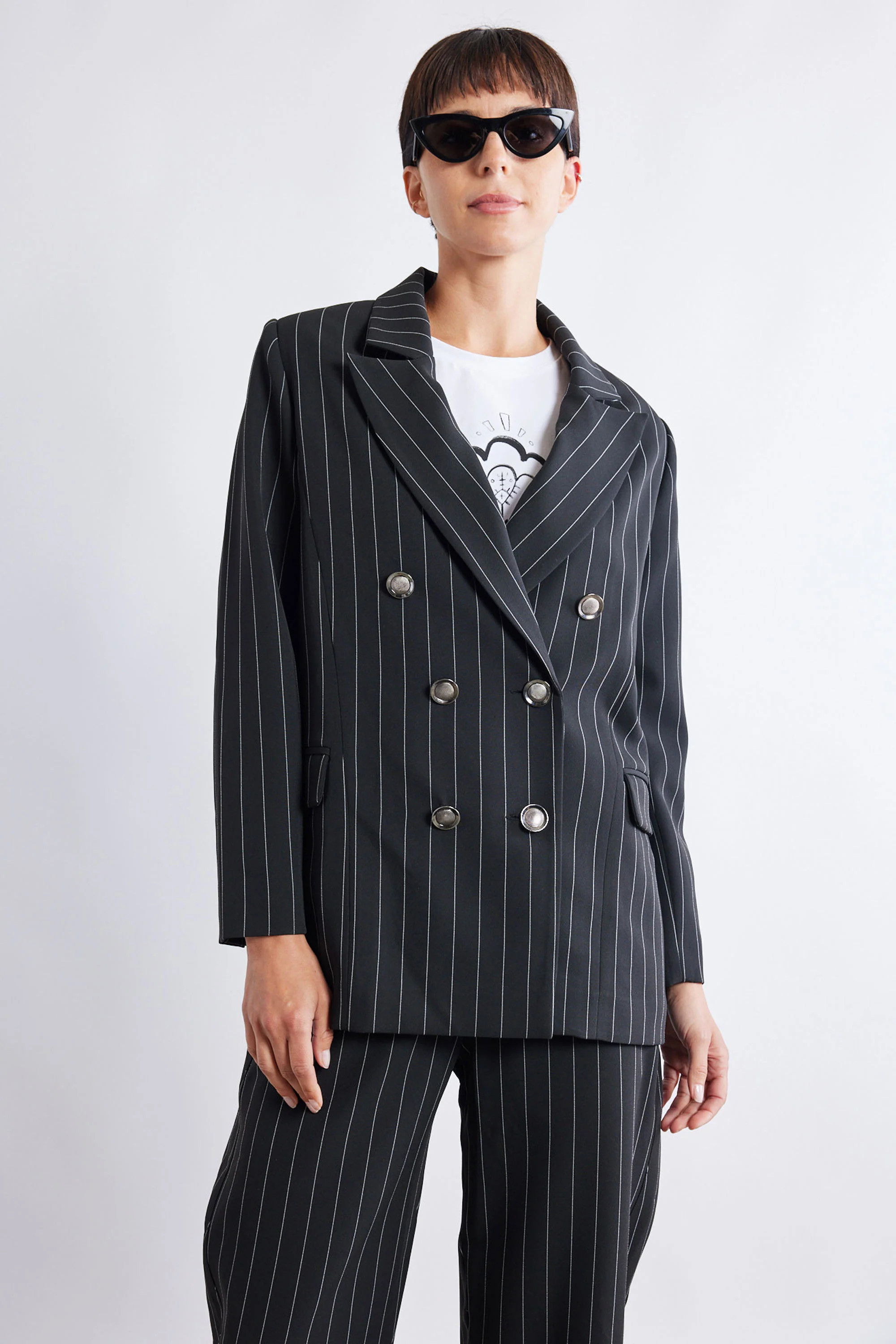 The Pinstripe Boyfriend Blazer | Ruti