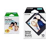 Fujifilm Instax Square Twin Pack Film - 20 Exposures & Instax Square Black Film - 10 Exposures | Amazon (US)