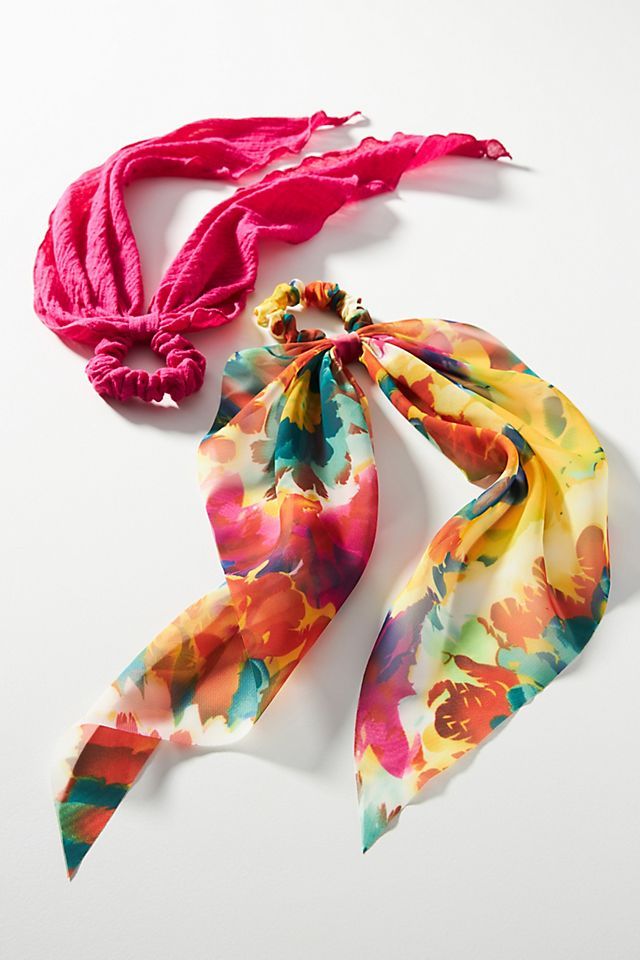 Floral Scarf Scrunchie Set | Anthropologie (US)