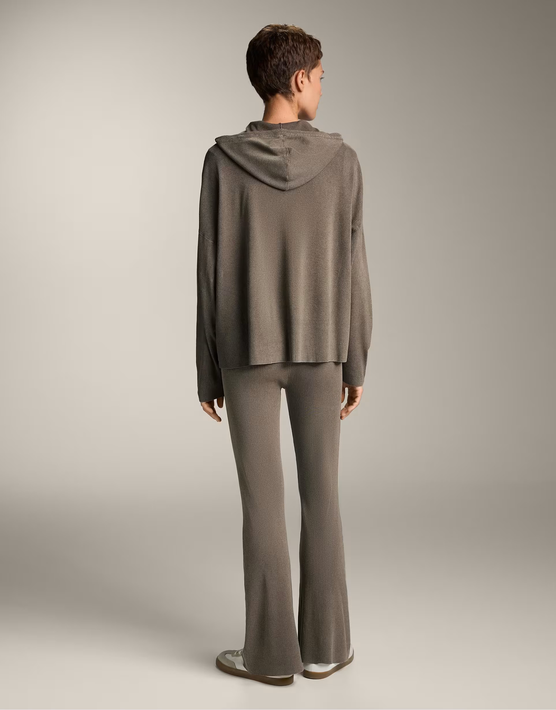 OYSHO Knit flared trousers in grey | ASOS (Global)