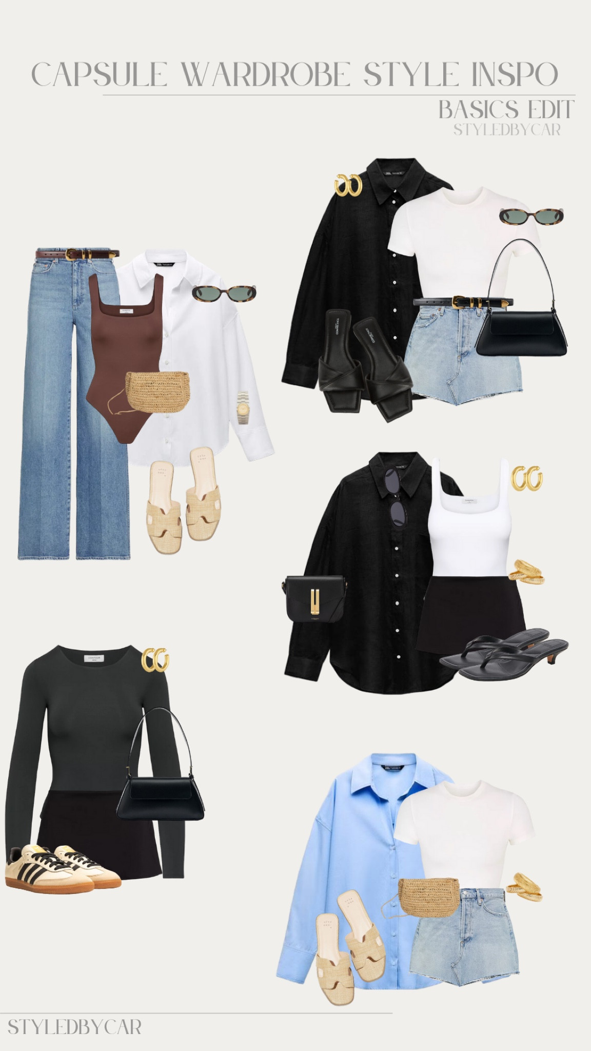 CAPSULE WARDROBE STYLE INSPO - SPRING & SUMMER BASICS EDIT✨🌈💛 •PART 1•





summer wardrobe, summer closet, summer fashion, summer style, summer style inspo, tank top, black top, white top, white t-shirt, black t-shirt, white t-shirt, white shirt, linen shirt, outfit inspo, basic closet needs, wardrobe reset, accessories, watch, anine bing hat