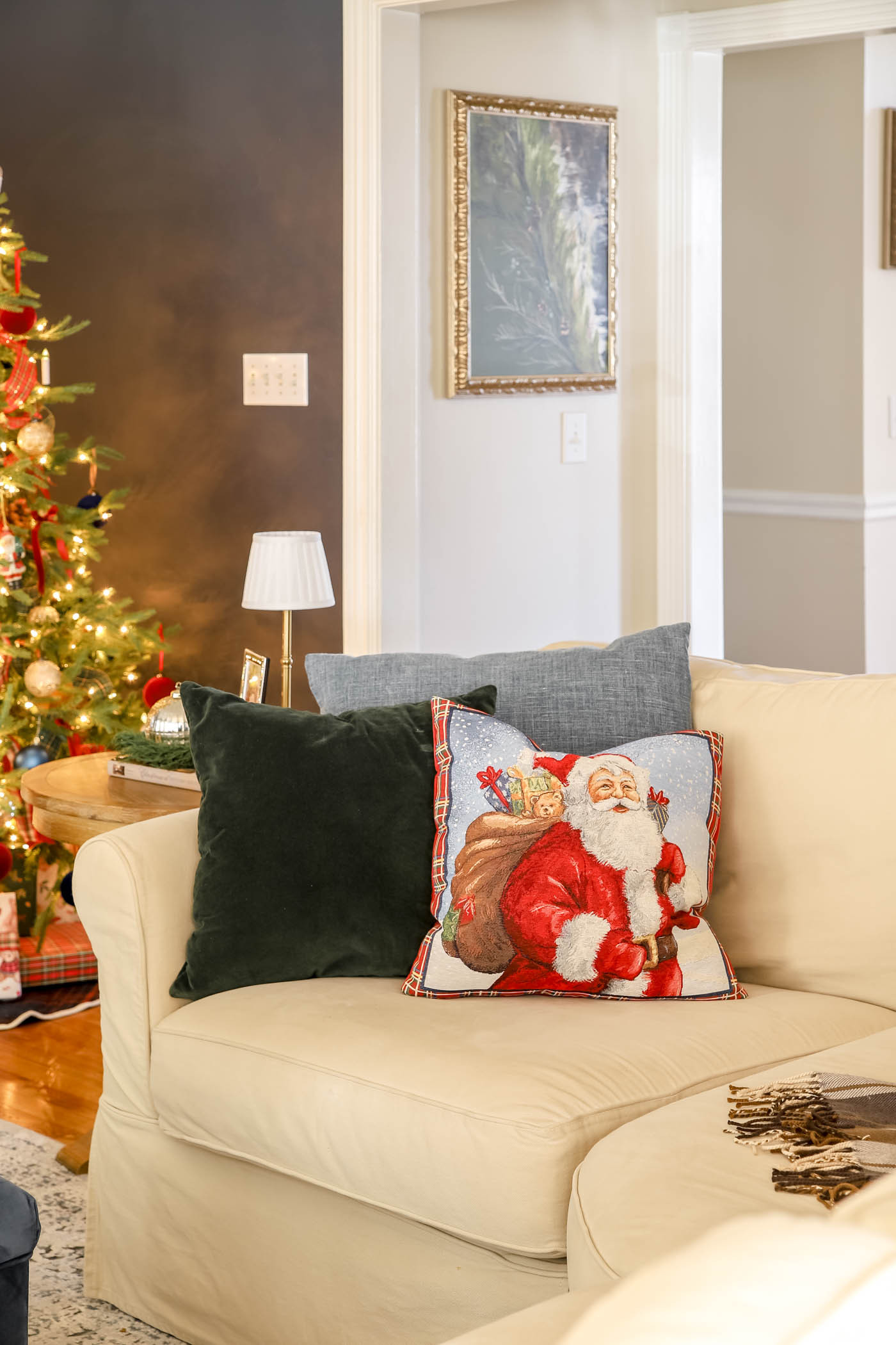 Obsessed with the Santa pillows I found at TJ Maxx! 

 #LTKCyberWeek #LTKHoliday #LTKHome