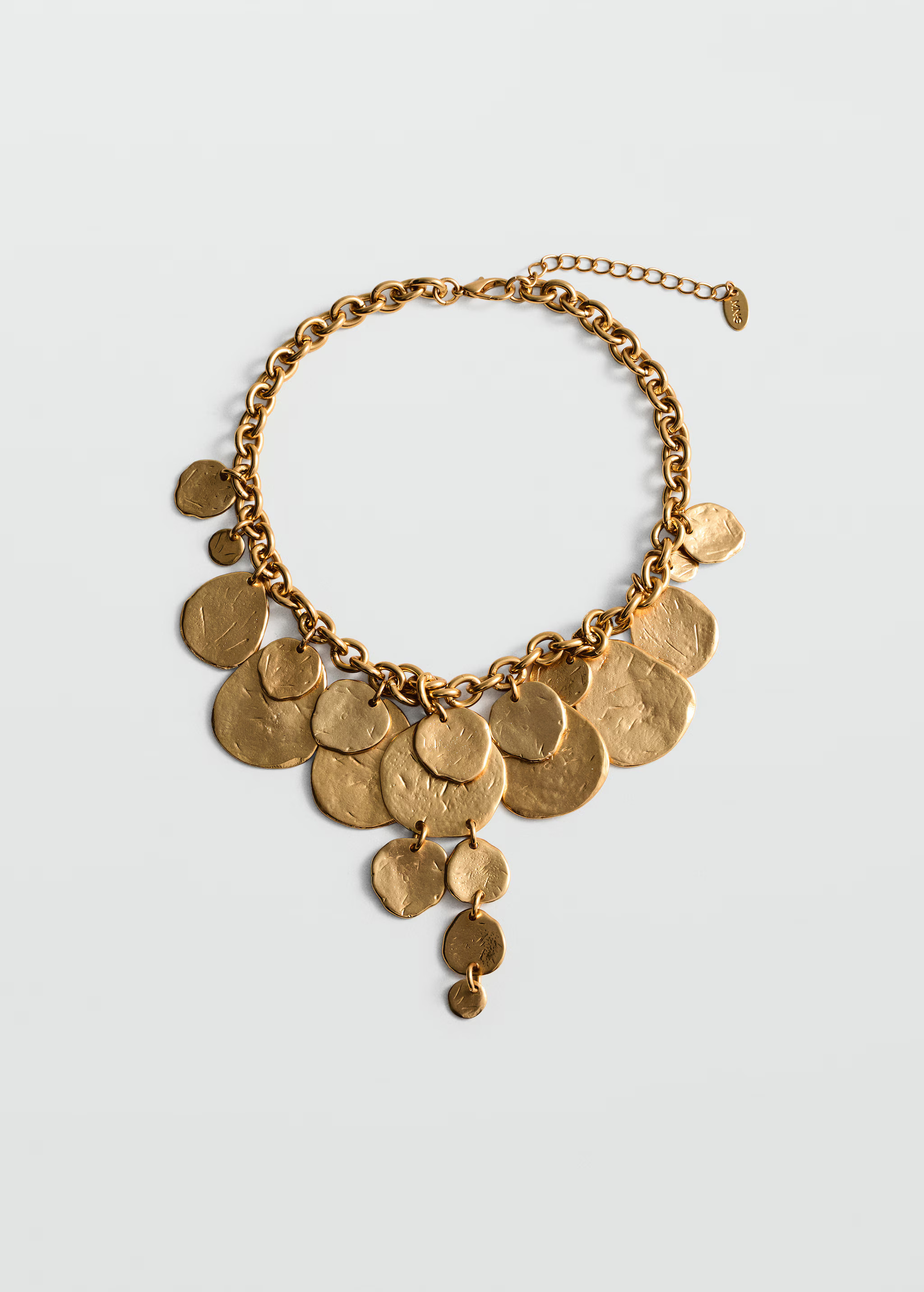 Coin waterfall necklace - Woman | MANGO United Kingdom | MANGO (UK)