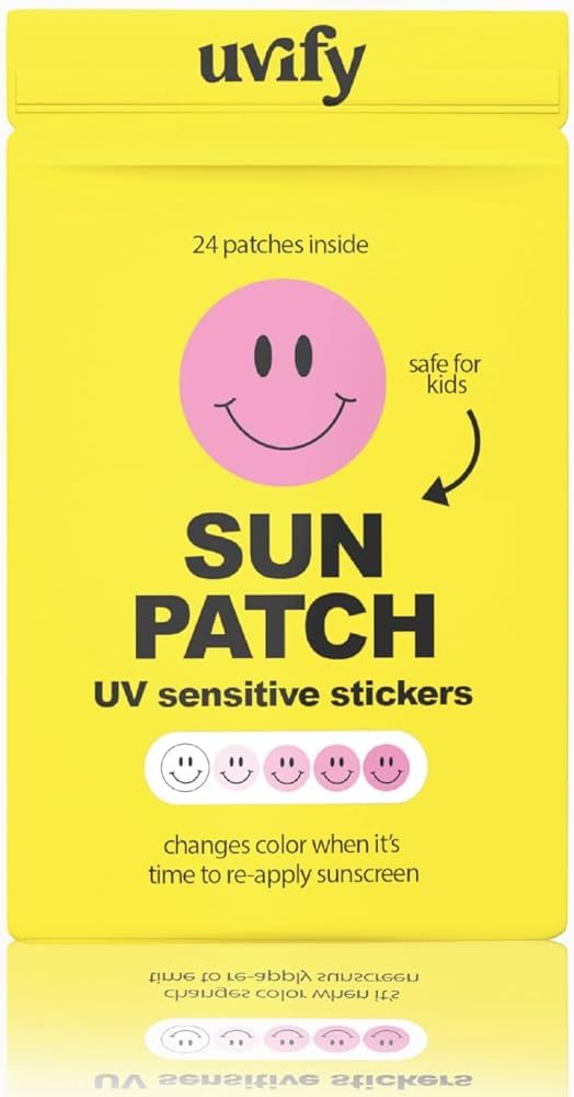 UVIFY UV Stickers for Sunscreen | 24 Count UV Detection Stickers | Know When to re-Apply Sunscree... | Amazon (US)
