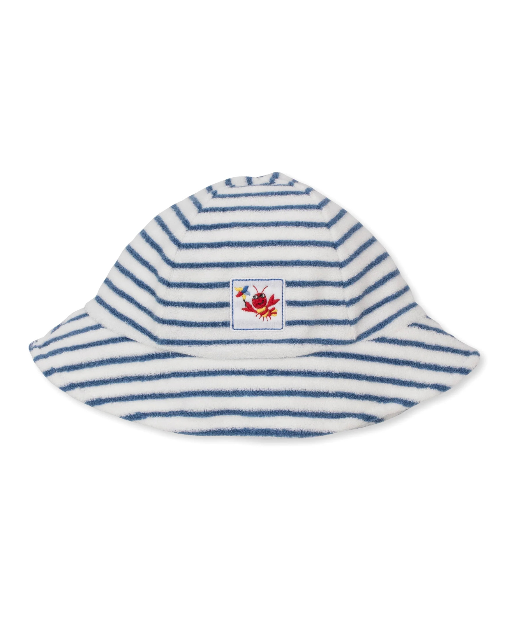 Lobsters Sandy Smiles Blue Stripe Terry Sunhat | Kissy Kissy