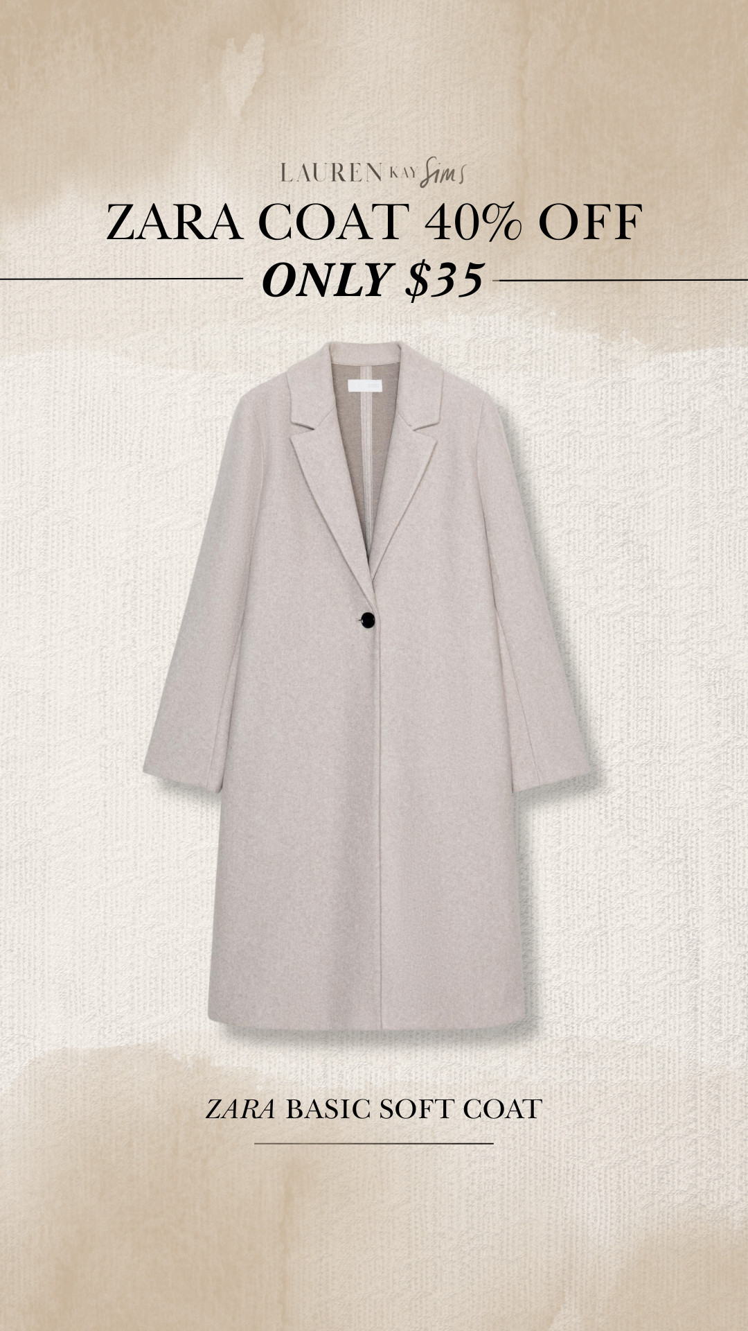 i cannot believe this zara coat is only $35! adding to my cart as we speak!😍 

 #LTKSeasonal #LTKSaleAlert #LTKWorkwear