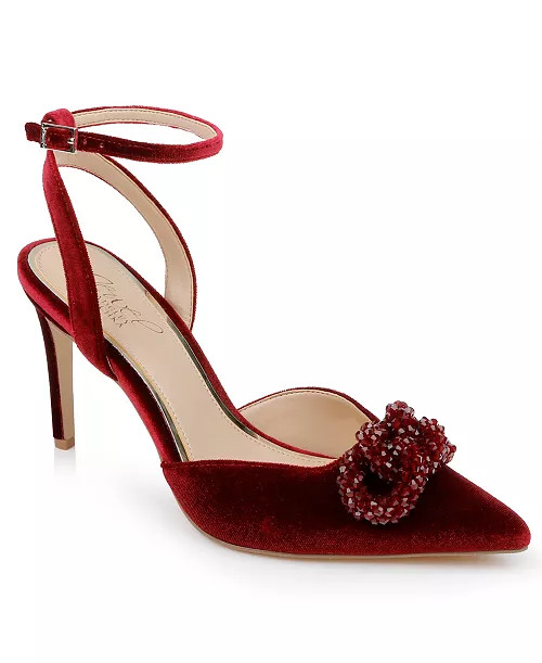 Jewel Badgley Mischka Women's Tailynn Ornamented Ankle Strap Pumps - Macy's | Macy's