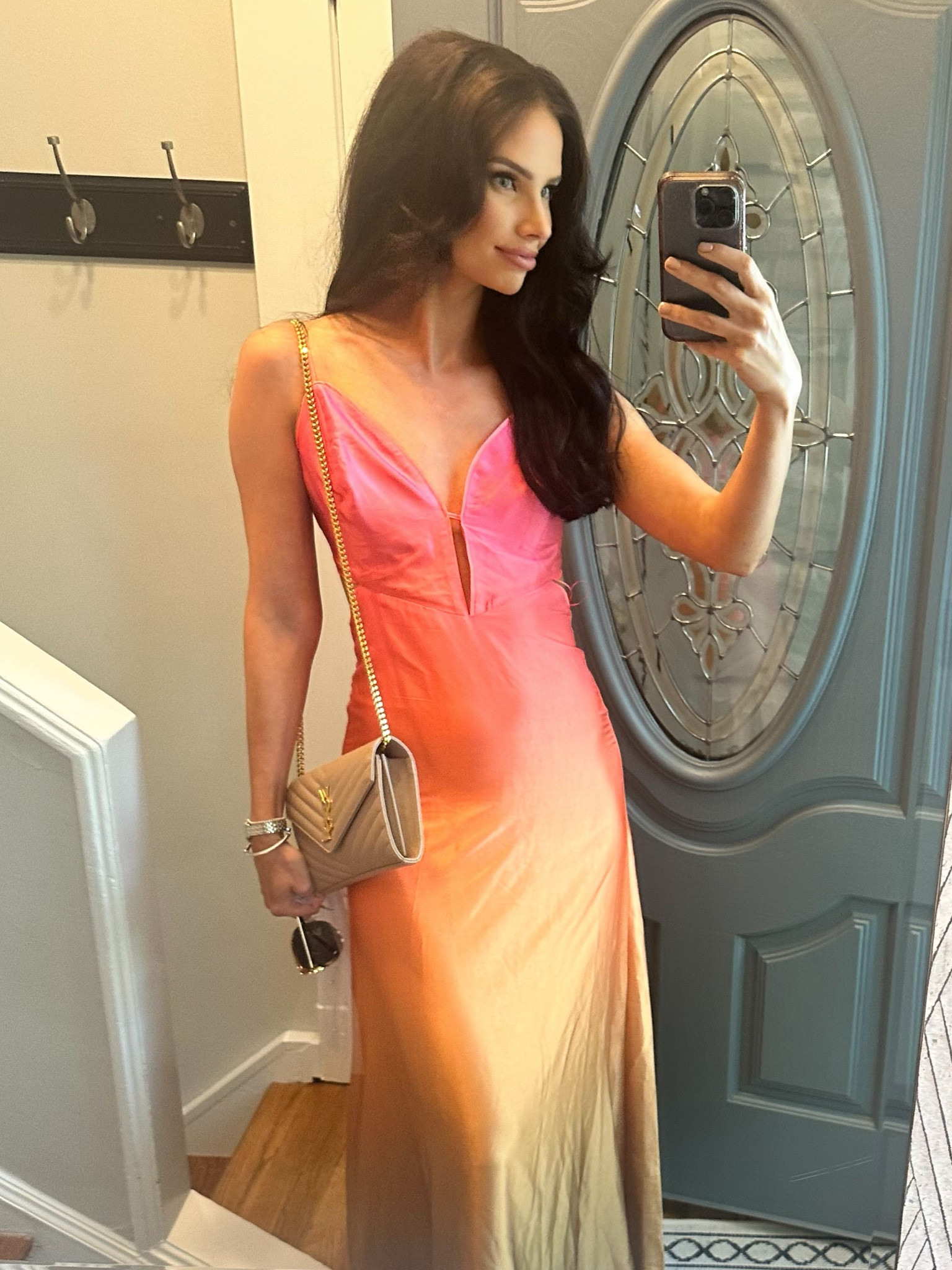 Pink ombré maxi dress for my soon-to-be sister-in-law’s bachelorette party in The Hamptons. The theme was “tequila sunrise” so everyone wore pink, red, yellow, or orange. I’m wearing size 4 in the dress. I always have to size up in Bardot. 

#LTKStyleTip
