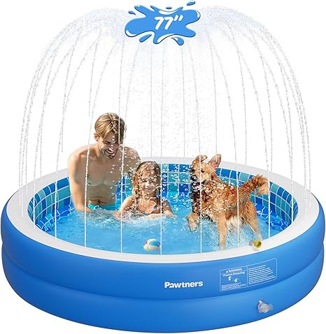 Inflatable Pool for Kids, Non-Slip Sprinkler Splash Pad for Backyard, Thickened PVC Kiddie Pool f... | Amazon (US)