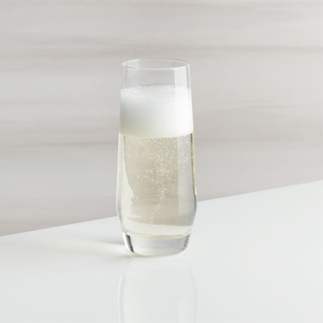 Tour Stemless Champagne Glass | Crate & Barrel