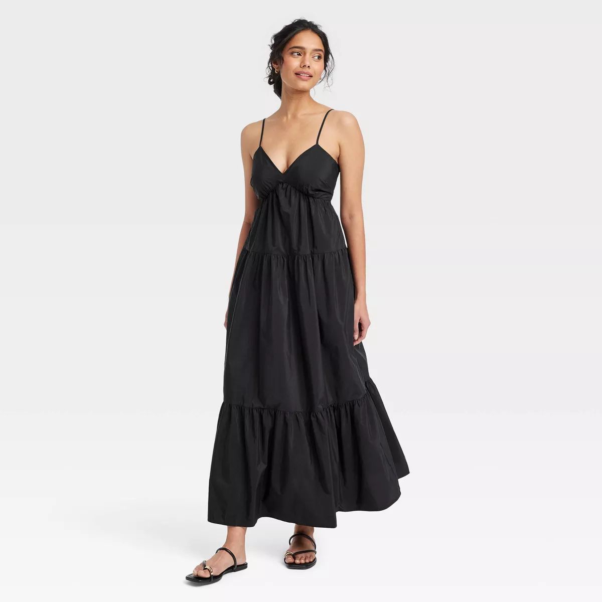 Women's Maxi Sundress - A New Day™ Black M | Target