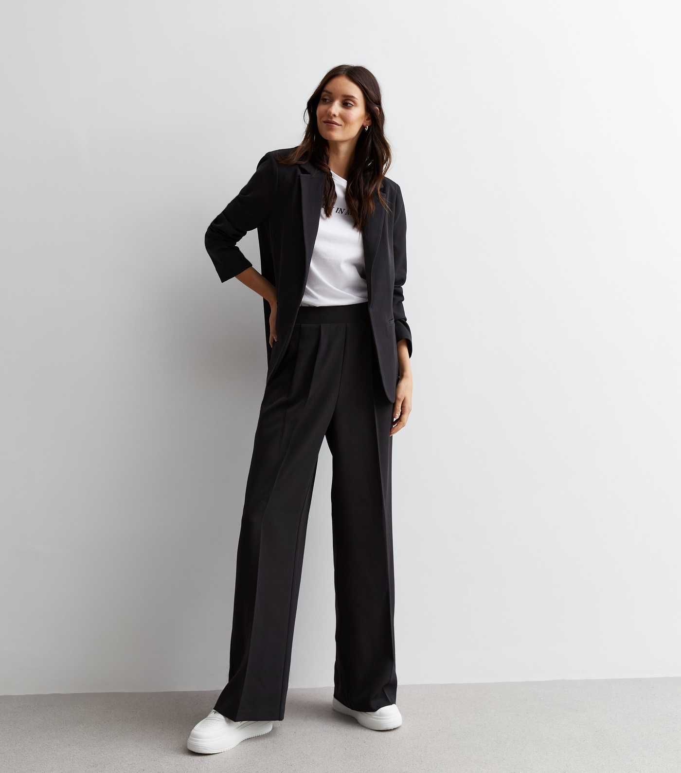 Black High Waist Wide Leg Trousers
						
						Add to Saved Items
						Remove from Saved Items | New Look (UK)