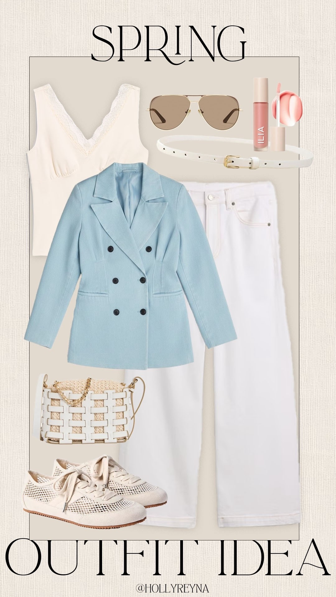 Trendy chic spring outfit idea! 

#springstyle

Target fashion. Target finds. Target new arrivals. Target blue spring blazer. White denim. Sporty chic spring outfit. Mesh spring sneakers. Trendy summer handbag  

#LTKSeasonal #LTKgrwm #LTKootd