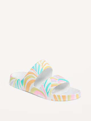 Double-Strap Slide Sandals for Girls (Partially Plant-Based) | Old Navy (US)