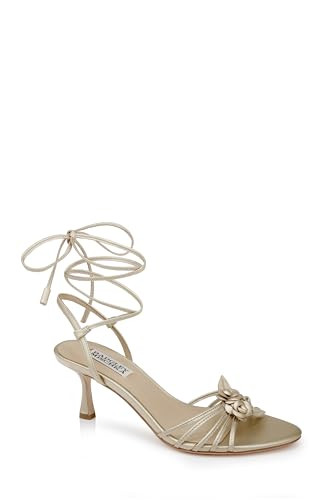 Badgley Mischka Women's Darlyn Heeled Sandal, Gold Leather, 8 | Amazon (US)